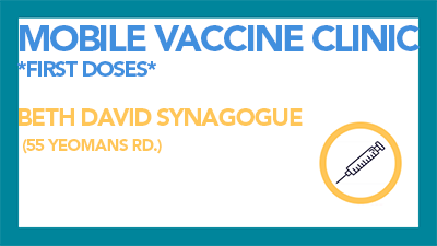 Beth David Synagogue mobile vaccine clinic