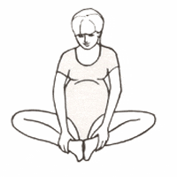 Butterfly thigh stretch