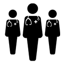 icon of three healthcare workers